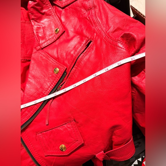 Vintage Genuine Leather red jacket - Picture 12 of 16